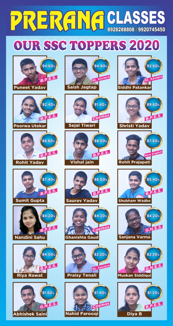 Prerana Classes results